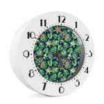 Hawaiian Tropical Leaves Pattern Print Alarm Clock