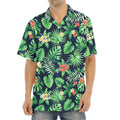 Hawaiian Tropical Leaves Pattern Print Aloha Shirt