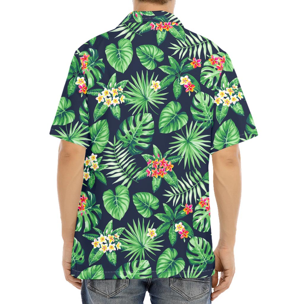 Hawaiian Tropical Leaves Pattern Print Aloha Shirt