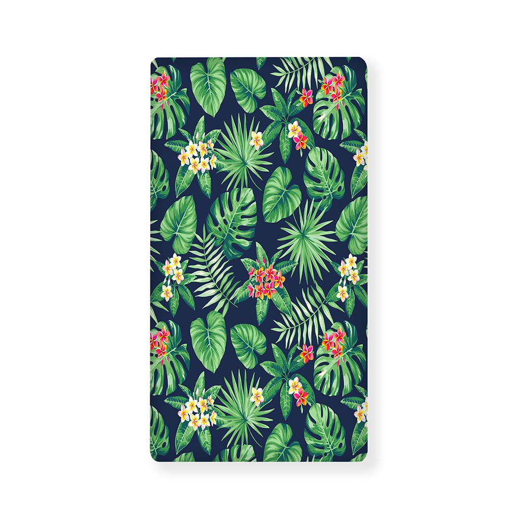Hawaiian Tropical Leaves Pattern Print Baby Crib Sheet