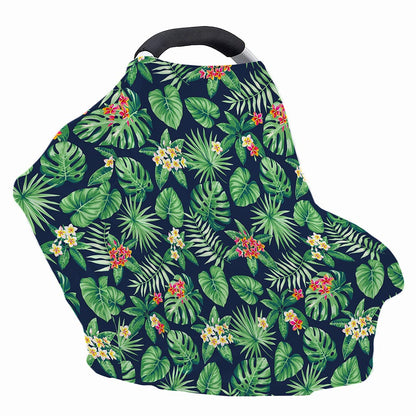 Hawaiian Tropical Leaves Pattern Print Baby Seat Cover