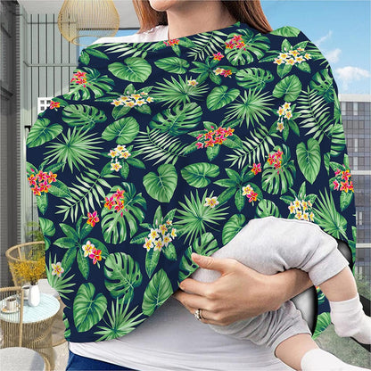 Hawaiian Tropical Leaves Pattern Print Baby Seat Cover