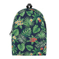 Hawaiian Tropical Leaves Pattern Print School Backpack