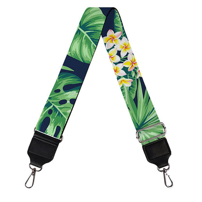 Hawaiian Tropical Leaves Pattern Print Bag Strap
