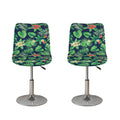 Hawaiian Tropical Leaves Pattern Print Bar Stool Covers
