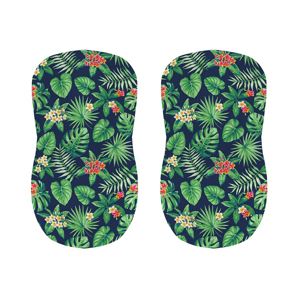 Hawaiian Tropical Leaves Pattern Print Bar Stool Covers