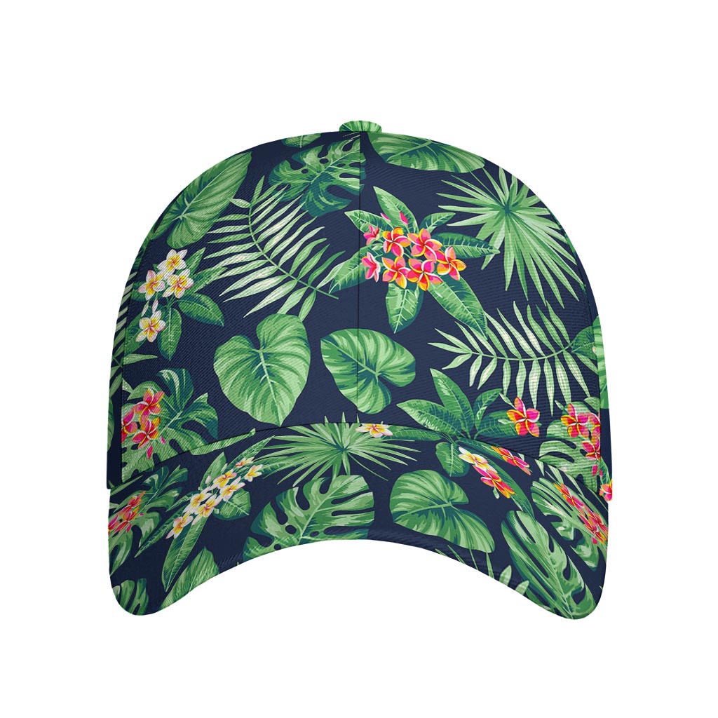 Hawaiian Tropical Leaves Pattern Print Baseball Cap