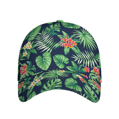 Hawaiian Tropical Leaves Pattern Print Baseball Cap