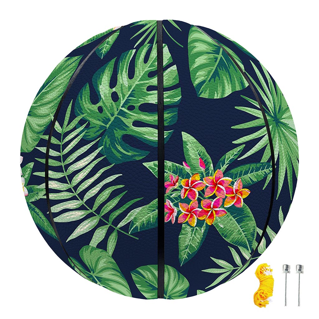 Hawaiian Tropical Leaves Pattern Print Basketball