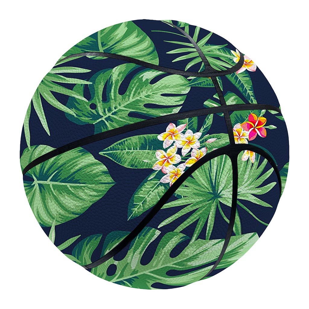 Hawaiian Tropical Leaves Pattern Print Basketball