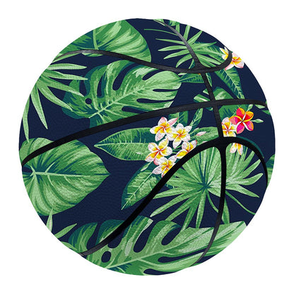 Hawaiian Tropical Leaves Pattern Print Basketball