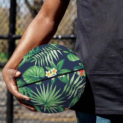 Hawaiian Tropical Leaves Pattern Print Basketball
