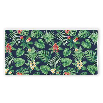 Hawaiian Tropical Leaves Pattern Print Beach Towel