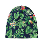 Hawaiian Tropical Leaves Pattern Print Beanie