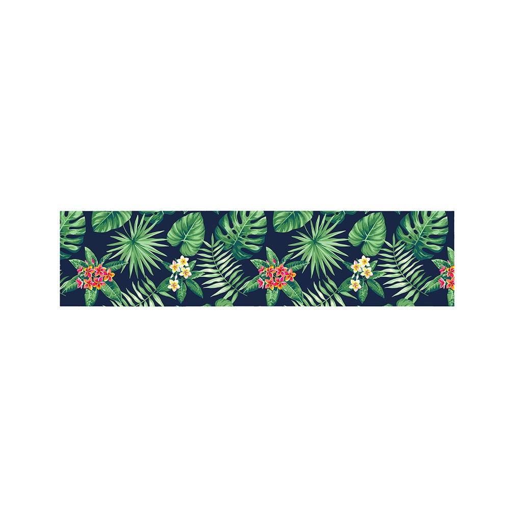 Hawaiian Tropical Leaves Pattern Print Bed Runner