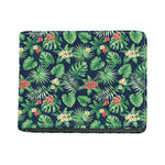 Hawaiian Tropical Leaves Pattern Print Bifold Wallet