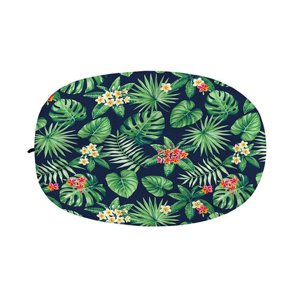 Hawaiian Tropical Leaves Pattern Print Car Side Mirror Covers