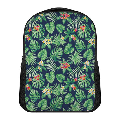 Hawaiian Tropical Leaves Pattern Print Casual Backpack