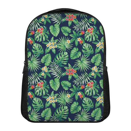 Hawaiian Tropical Leaves Pattern Print Casual Backpack