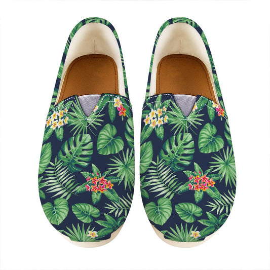 Hawaiian Tropical Leaves Pattern Print Casual Shoes