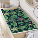 Hawaiian Tropical Leaves Pattern Print Changing Pad Cover