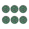 Hawaiian Tropical Leaves Pattern Print Coaster Set