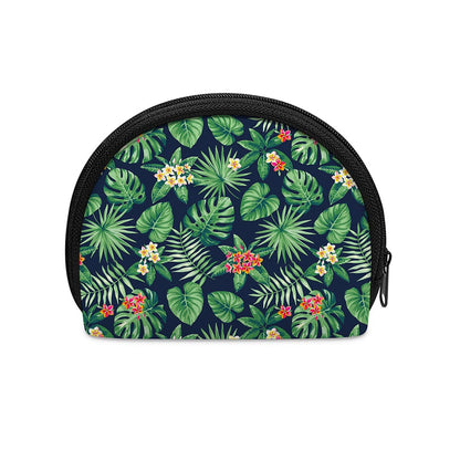 Hawaiian Tropical Leaves Pattern Print Coin Purse