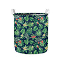 Hawaiian Tropical Leaves Pattern Print Collapsible Laundry Basket