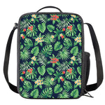 Hawaiian Tropical Leaves Pattern Print Crossbody Lunch Bag