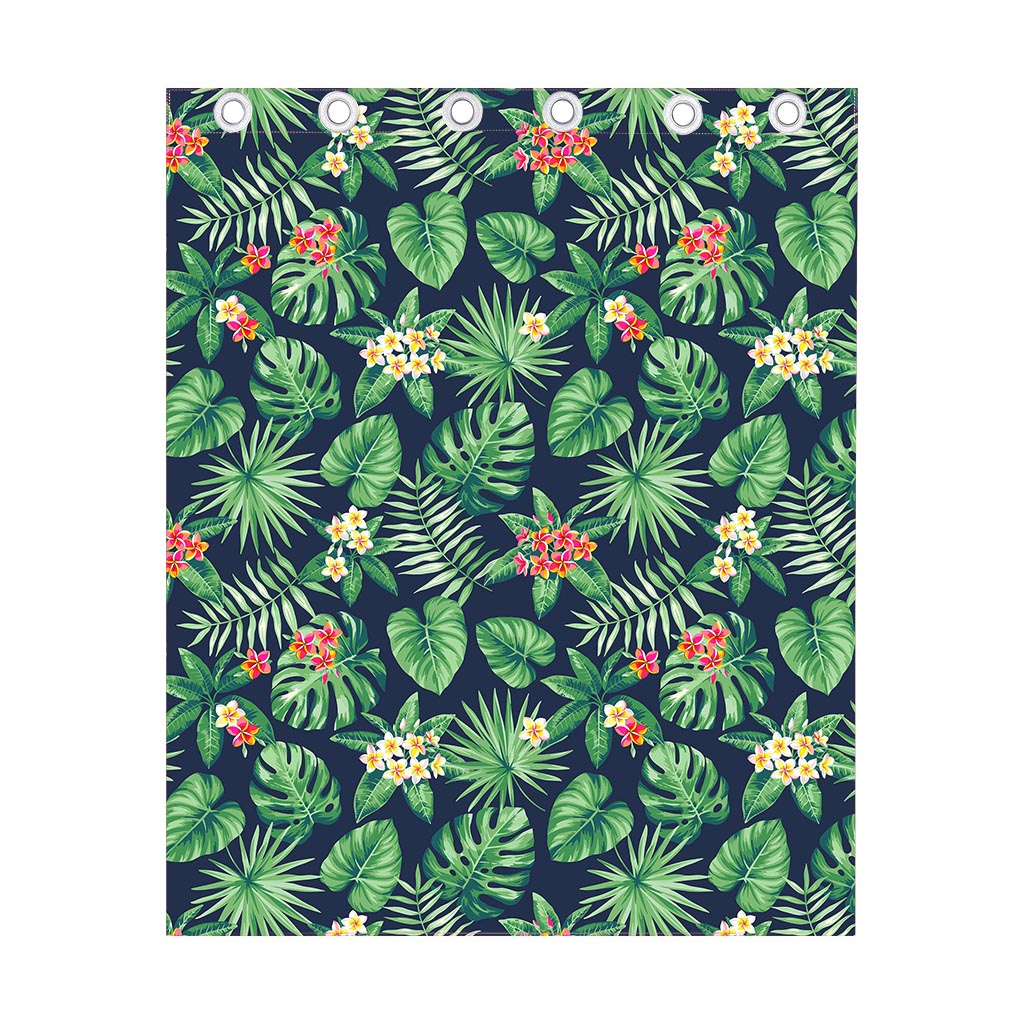 Hawaiian Tropical Leaves Pattern Print Curtain