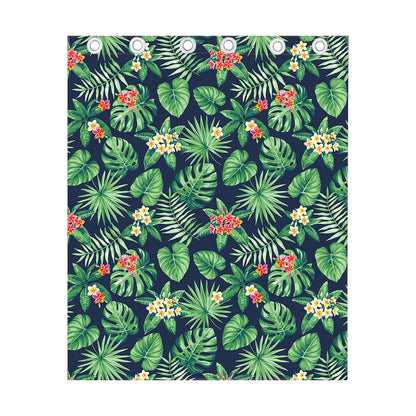 Hawaiian Tropical Leaves Pattern Print Curtain