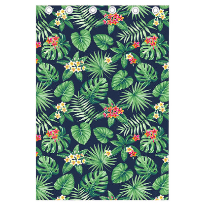 Hawaiian Tropical Leaves Pattern Print Curtain