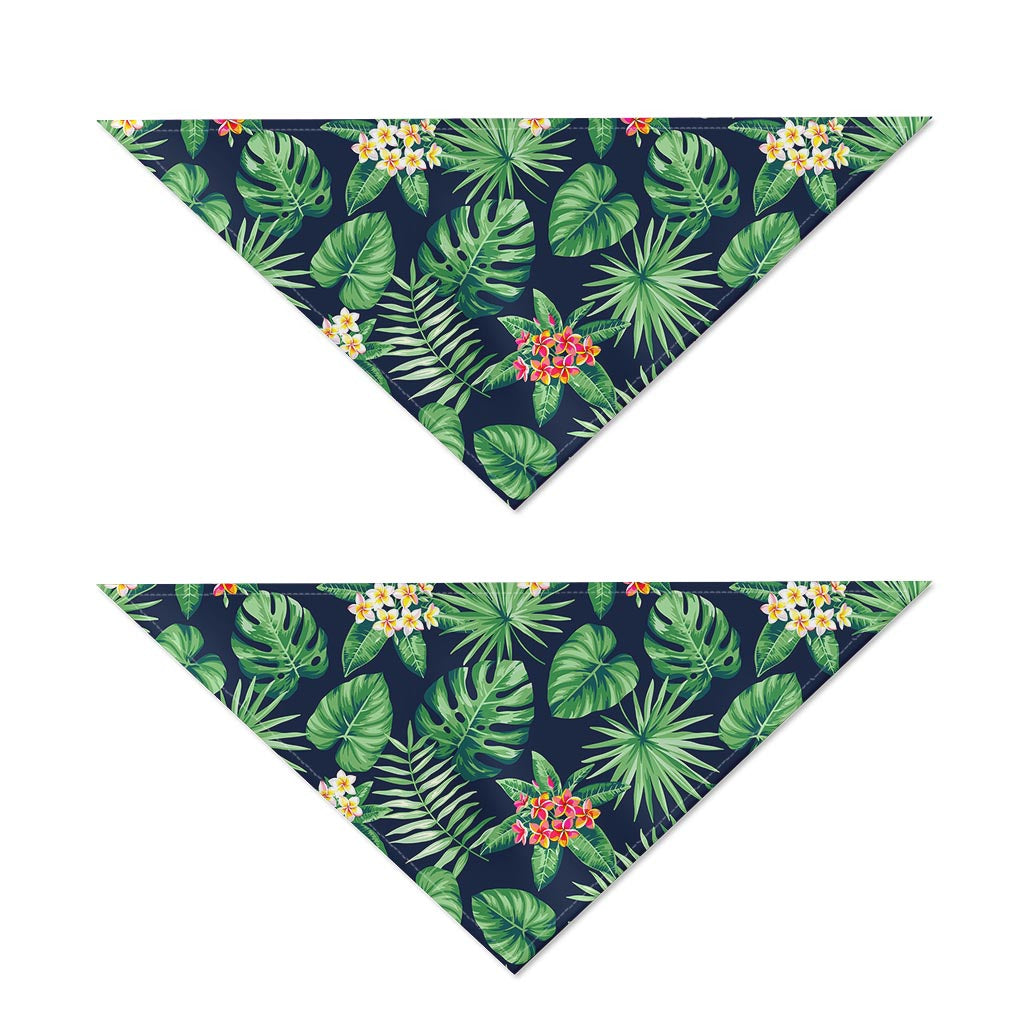 Hawaiian Tropical Leaves Pattern Print Dog Bandana