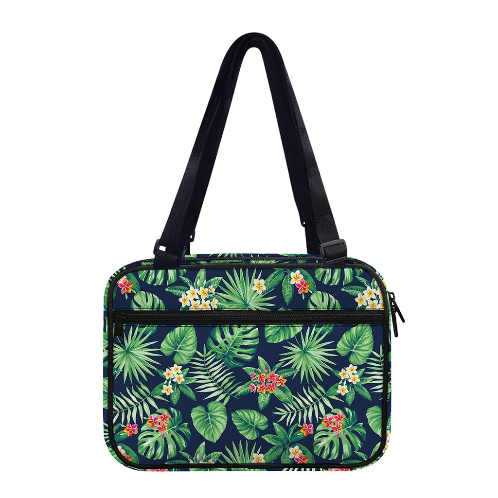Hawaiian Tropical Leaves Pattern Print Double Strap Bible Bag