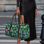 Hawaiian Tropical Leaves Pattern Print Duffle Bag