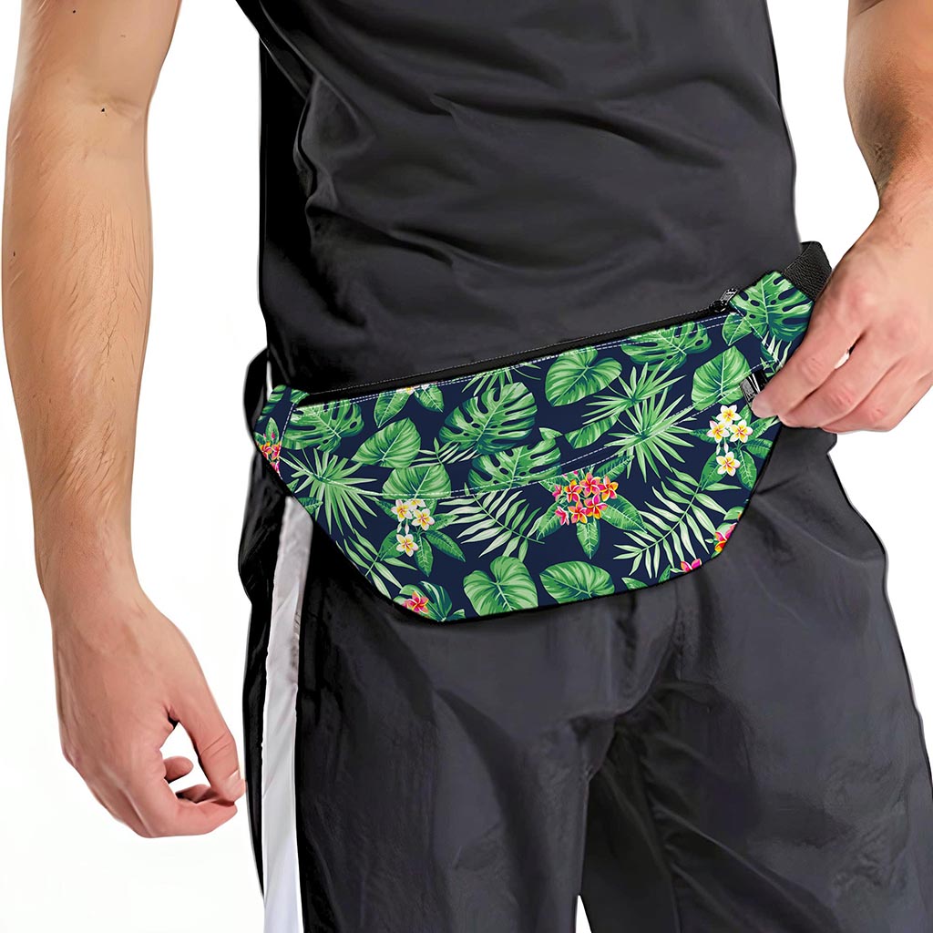 Hawaiian Tropical Leaves Pattern Print Fanny Pack