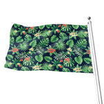 Hawaiian Tropical Leaves Pattern Print Flag