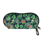 Hawaiian Tropical Leaves Pattern Print Glasses Case