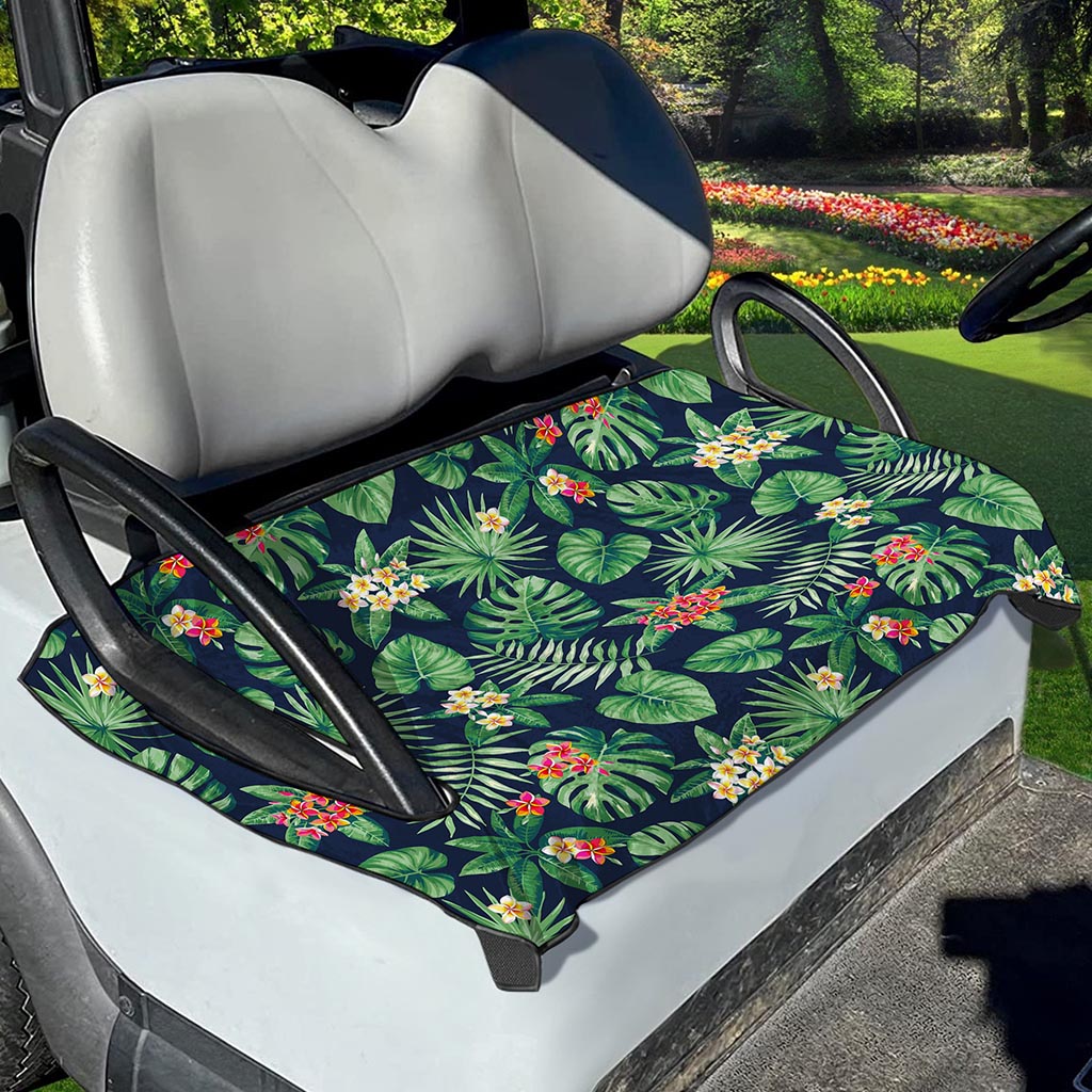 Hawaiian Tropical Leaves Pattern Print Golf Cart Seat Cover