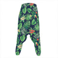 Hawaiian Tropical Leaves Pattern Print Hammer Pants