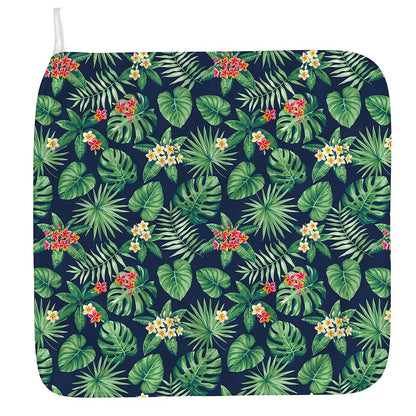 Hawaiian Tropical Leaves Pattern Print Hand Towel