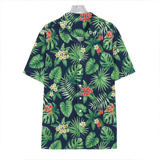 Hawaiian Tropical Leaves Pattern Print Hawaiian Shirt