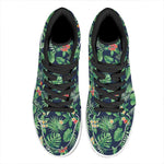 Hawaiian Tropical Leaves Pattern Print High Top Leather Sneakers