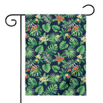 Hawaiian Tropical Leaves Pattern Print House Flag