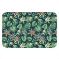 Hawaiian Tropical Leaves Pattern Print Indoor Door Mat