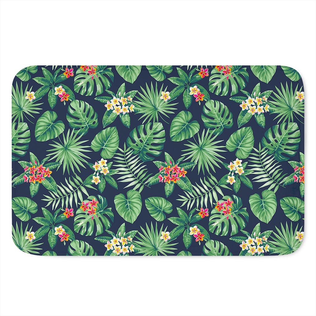 Hawaiian Tropical Leaves Pattern Print Indoor Door Mat