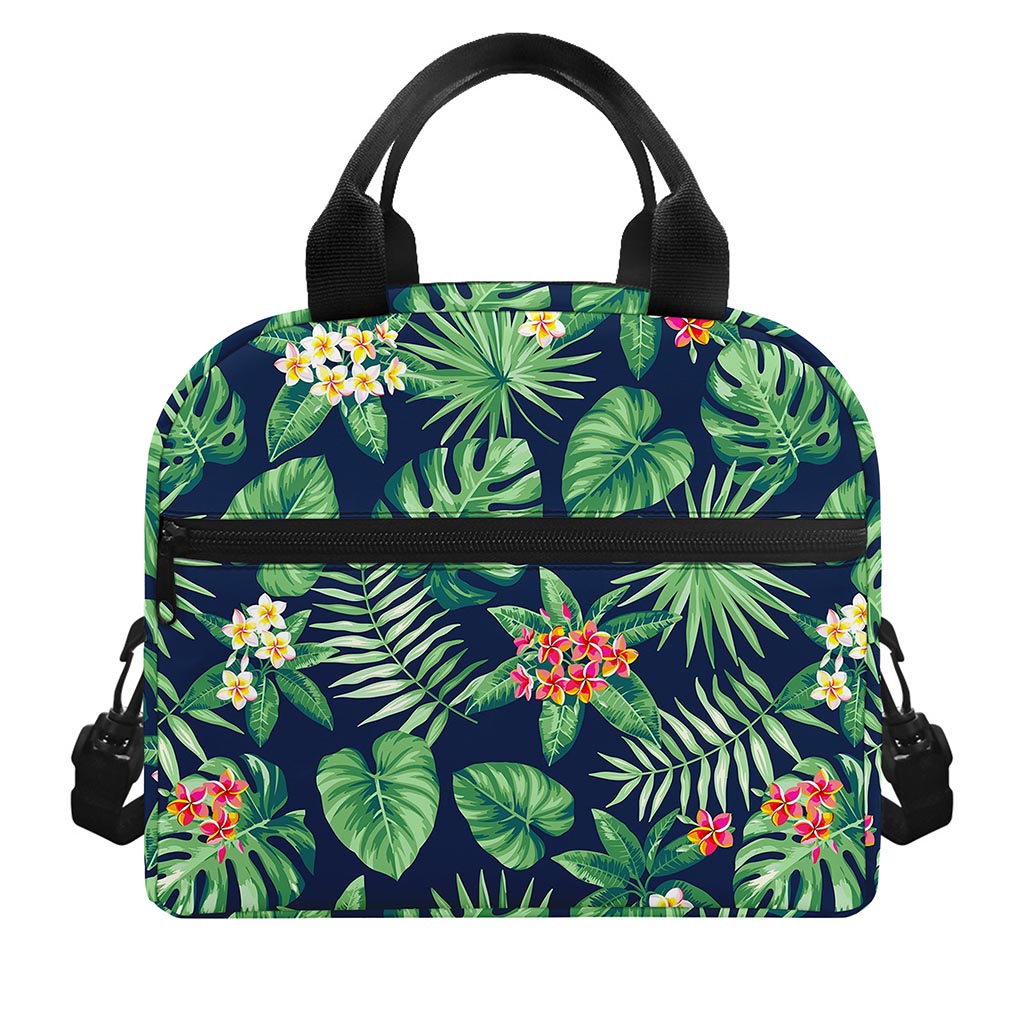 Hawaiian Tropical Leaves Pattern Print Insulated Lunch Bag