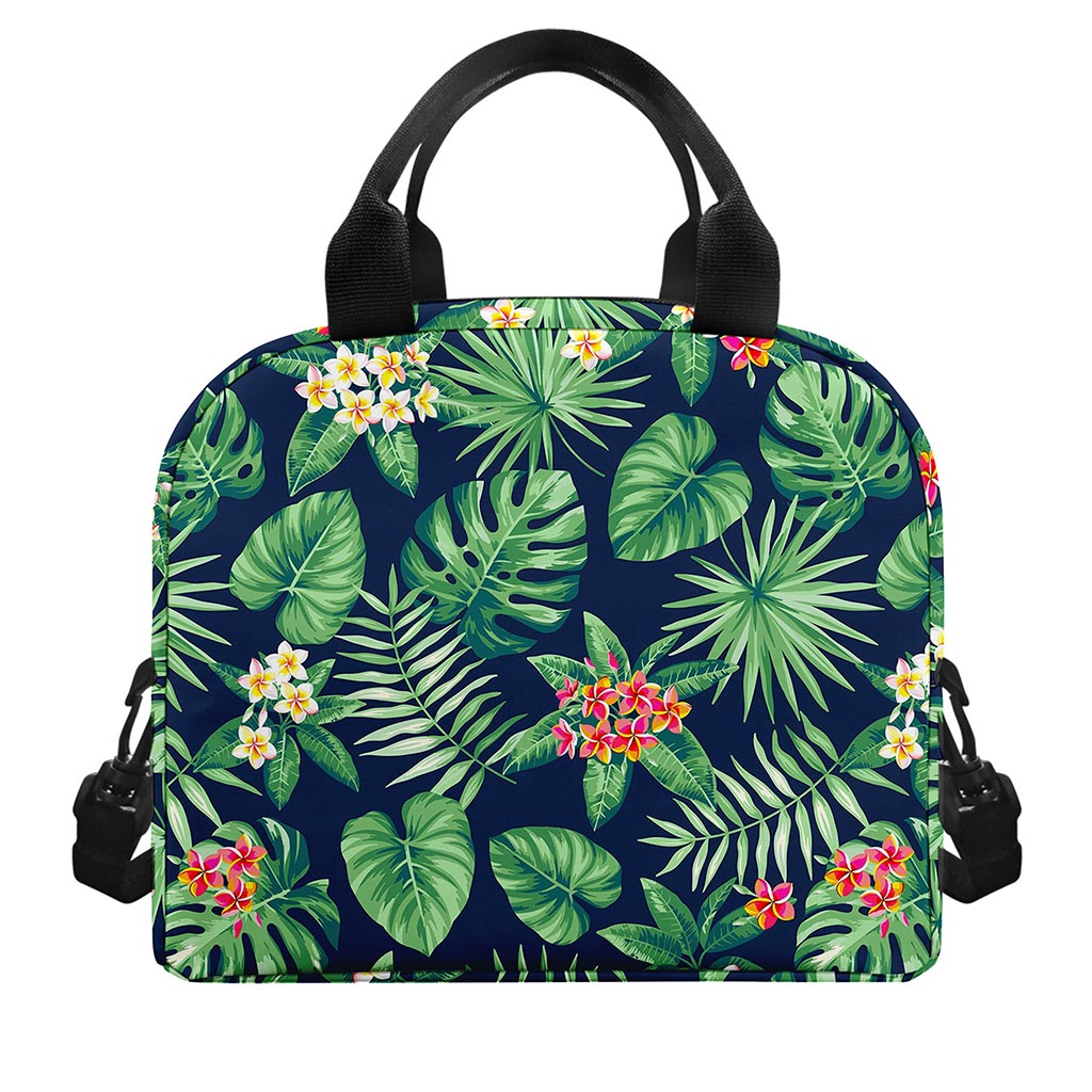 Hawaiian Tropical Leaves Pattern Print Insulated Lunch Bag