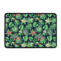 Hawaiian Tropical Leaves Pattern Print Kitchen Mat