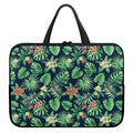 Hawaiian Tropical Leaves Pattern Print Laptop Sleeve With Handle